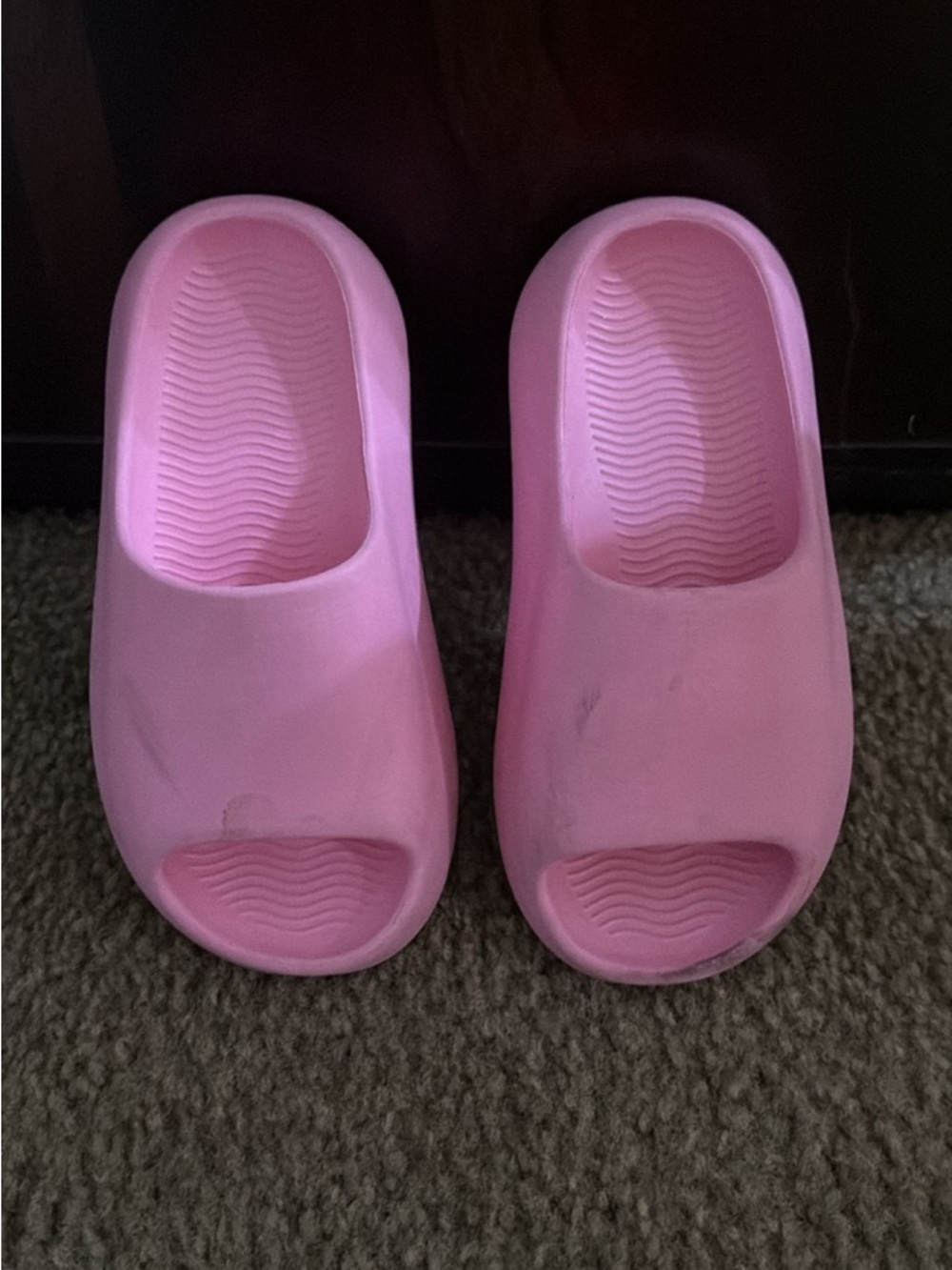 Little girls Pink Slip-On Foam Slide Sandals size 10
